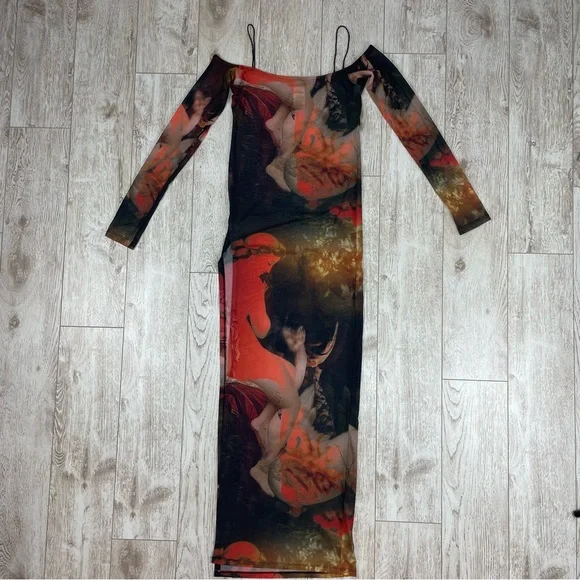 chinese dress ladies Shop Dahna Macrame Mesh Maxi Dress | Jaded London main image 1